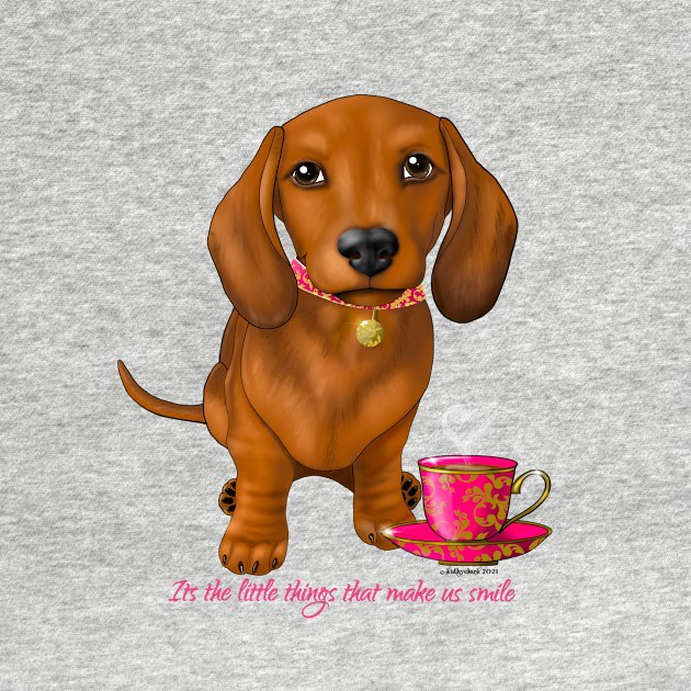 Dachshund Its the little things that make us smile by FLCupcake